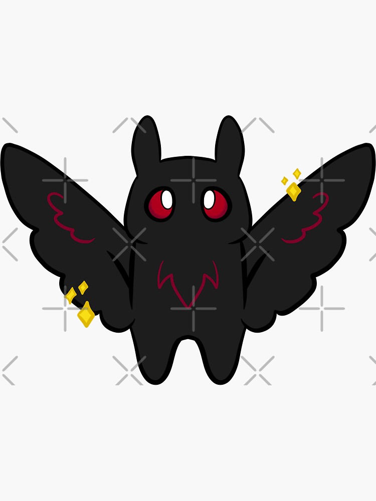 "Chibi Mothman! Wings Up" Sticker for Sale by MadebyAeo Redbubble