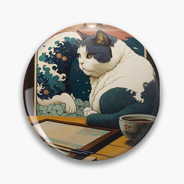 Artikelvorschau, Ukiyo-E Kimono Japanische Katze im Kimono entworfen und verkauft von JCatDesign.