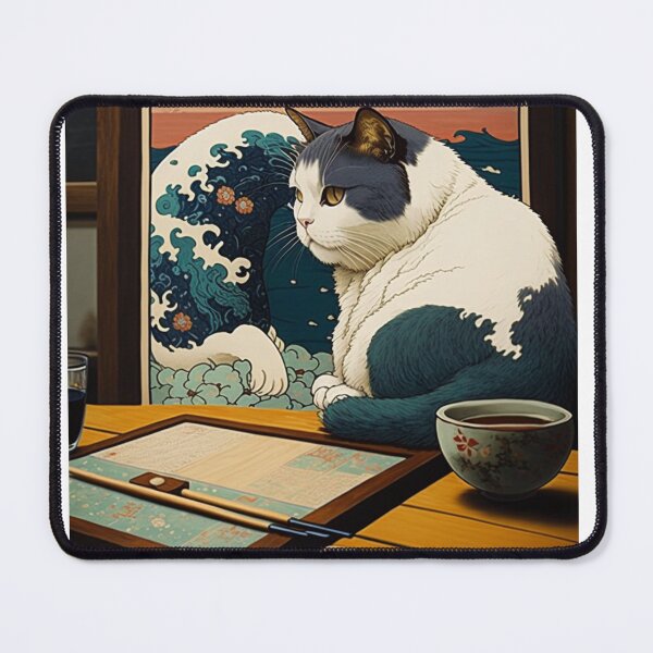 Item preview, Ukiyo-E kimono Japanese Cat In Kimono designed and sold by JCatDesign.