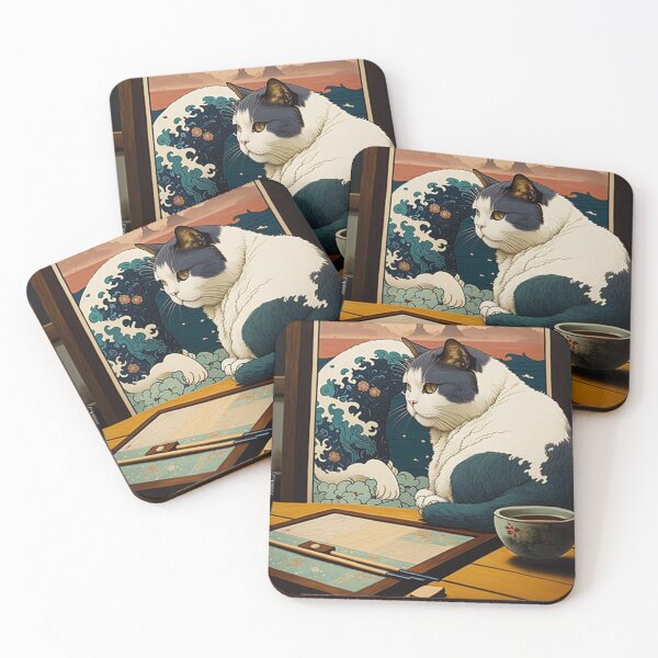 Item preview, Ukiyo-E kimono Japanese Cat In Kimono designed and sold by JCatDesign.