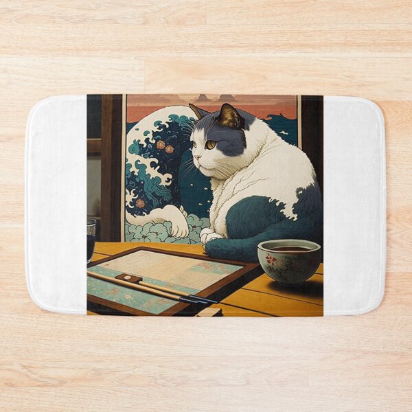 Item preview, Ukiyo-E kimono Japanese Cat In Kimono designed and sold by JCatDesign.