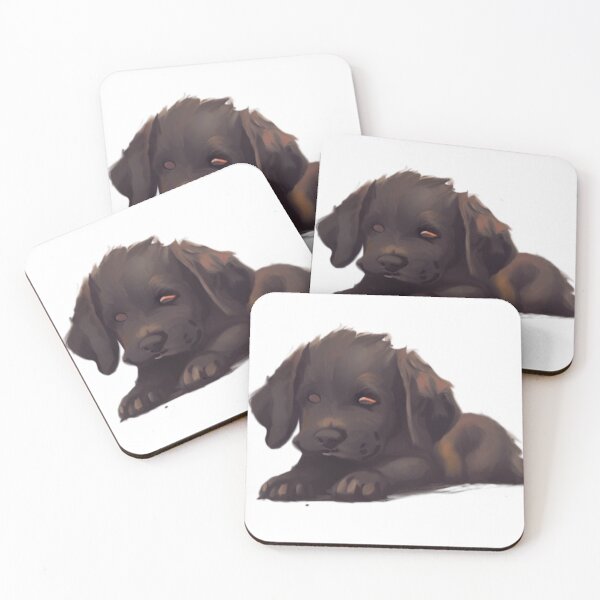 Item preview, Sleepy winking brown puppy designed and sold by zheworkstudio.