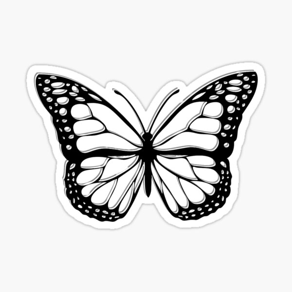 white butterfly decals