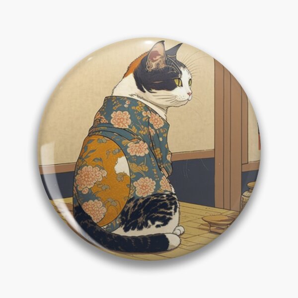 Artikelvorschau, Ukiyo-E Kimono Japanische Katze im Kimono entworfen und verkauft von JCatDesign.