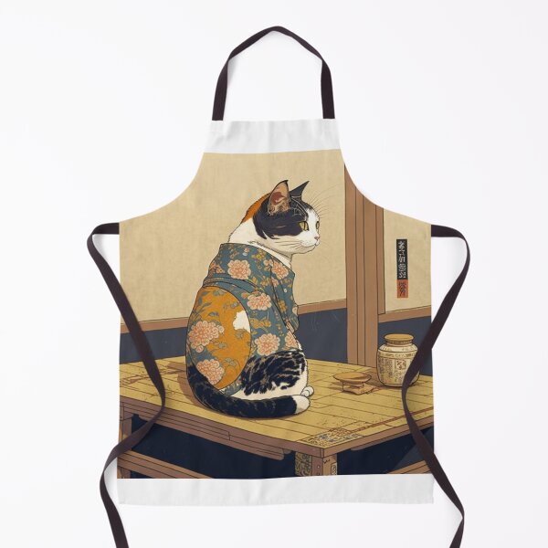 Item preview, Ukiyo-E kimono Japanese Cat In Kimono designed and sold by JCatDesign.