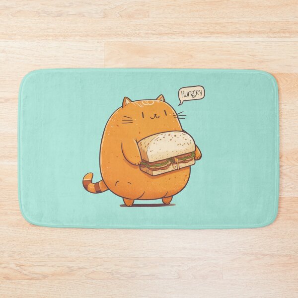 Item preview, Always Hungry | Fat Orange Cat With A Sandwhich designed and sold by Atlantee.