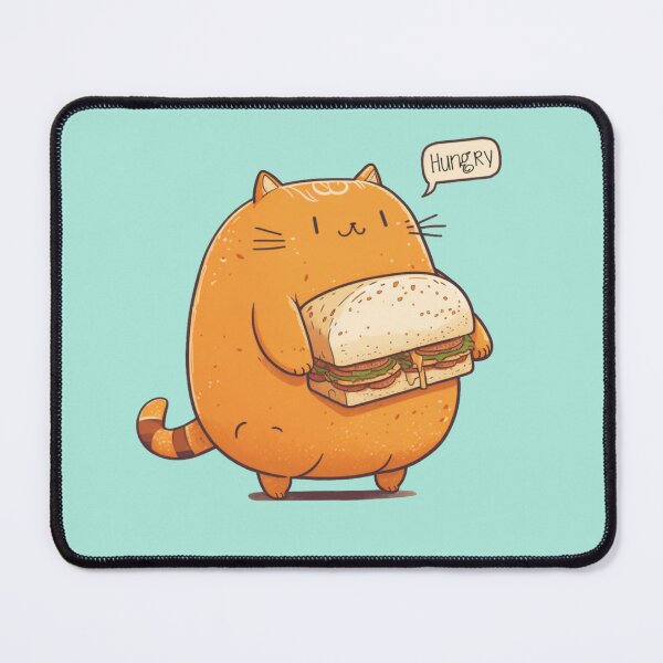 Item preview, Always Hungry | Fat Orange Cat With A Sandwhich designed and sold by Atlantee.