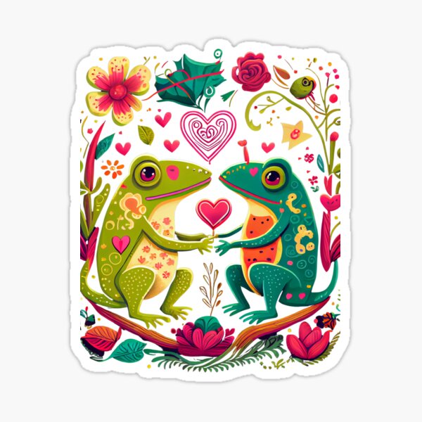 Frogs in Love Sticker