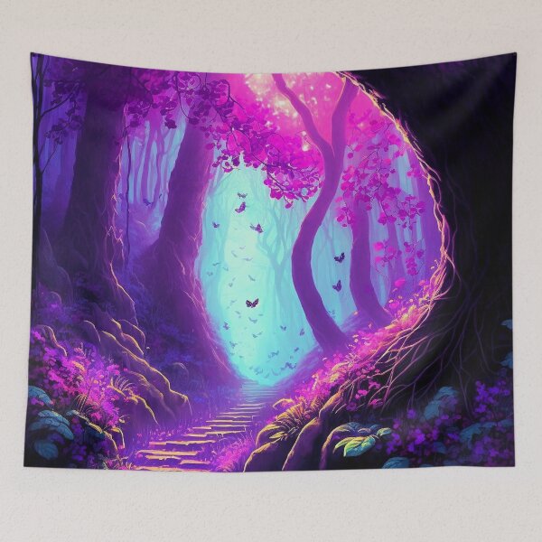 Item preview, Deep Enchanted Butterfly Forest designed and sold by Digital-Castle.