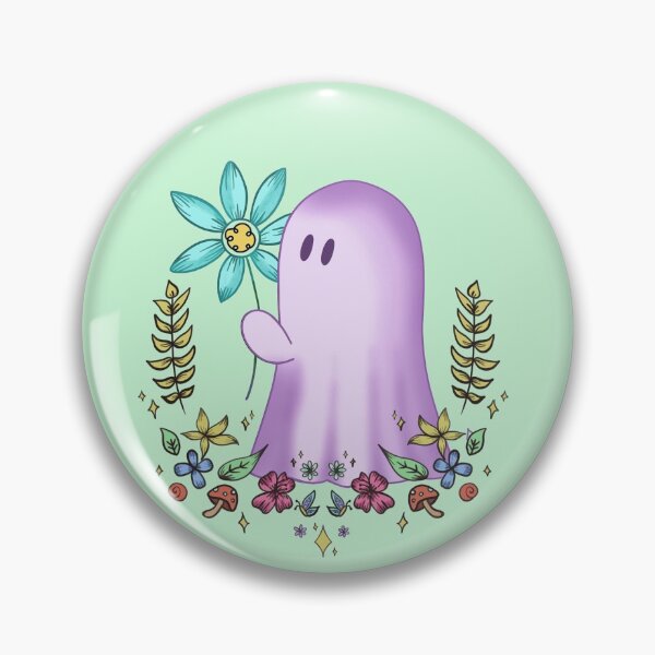 Item preview, Cute Ghost with a Flower designed and sold by ReinaMer.
