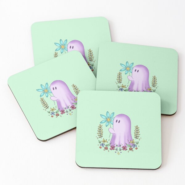Item preview, Cute Ghost with a Flower designed and sold by ReinaMer.