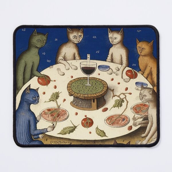 Item preview, Cats at dinner designed and sold by MersaultMax.