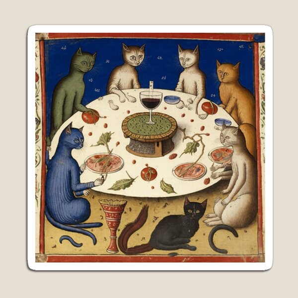 Item preview, gatos en la cena designed and sold by MersaultMax.