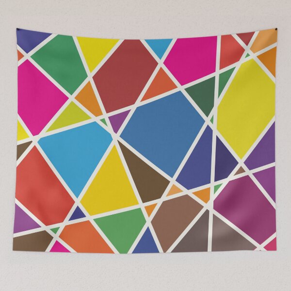 Item preview, Abstract multicolor geometric triangles designed and sold by cutecrazytshirt.