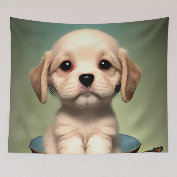 Item preview, Cute Labrador Puppy in a Teacup designed and sold by ArtsyWishesShop.