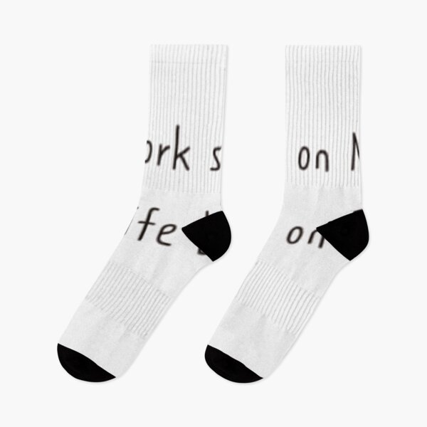 Item preview, Work  starts on Monday, Life begins on Friday merch designed and sold by coolkiwie.