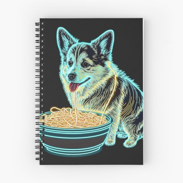Item preview, Neon Corgi Eating Ramen designed and sold by Kybruno's Creations.