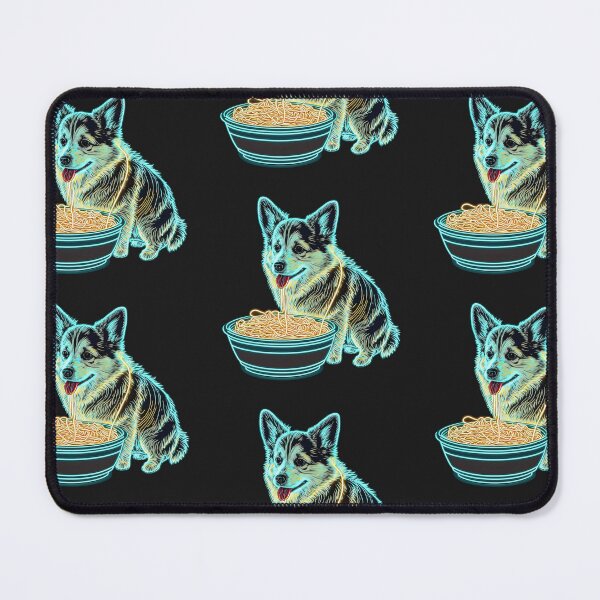 Item preview, Neon Corgi Eating Ramen designed and sold by Kybruno's Creations.