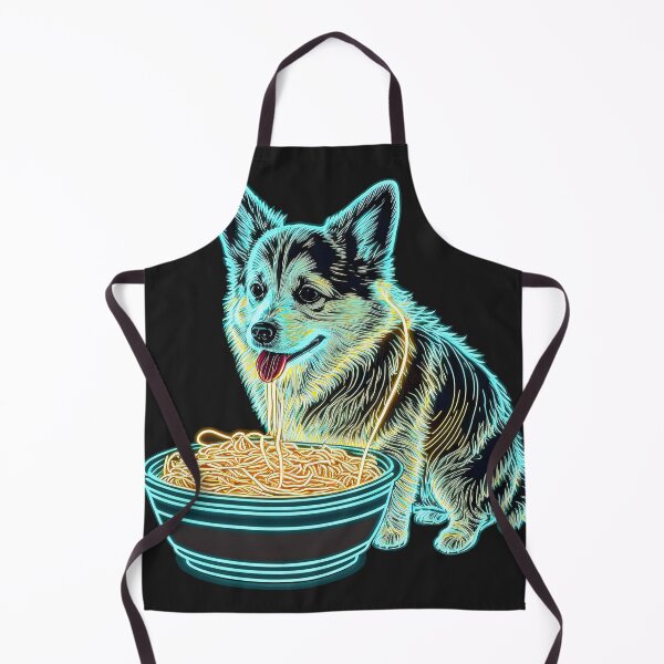 Item preview, Neon Corgi Eating Ramen designed and sold by Kybruno's Creations.
