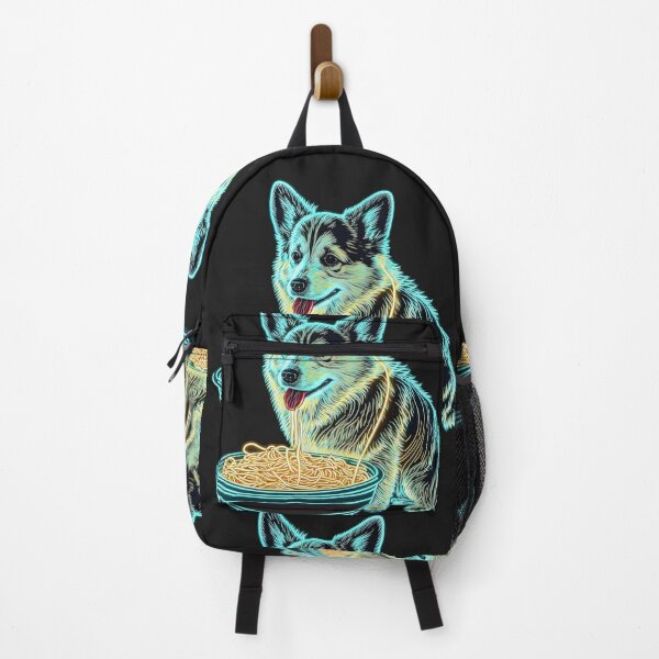Item preview, Neon Corgi Eating Ramen designed and sold by Kybruno's Creations.