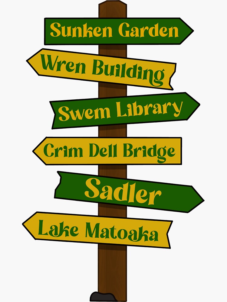 "William and Mary sign sticker" Sticker for Sale by Reneesritchey