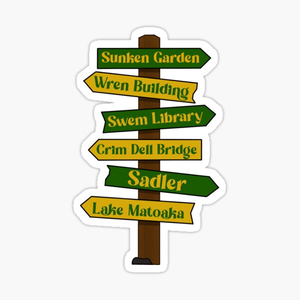 Item preview, William and Mary sign sticker designed and sold by Reneesritchey.