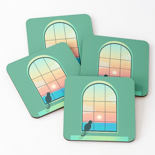 Item preview, Lofi Cat looking out a window into the ocean designed and sold by ReinaMer.