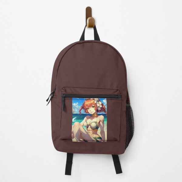 Item preview, Cute redhead anime girl sitting on the beach in bikini top. designed and sold by VibArtVision.