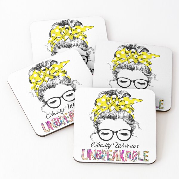 Item preview, Obesity Warrior - UNBREAKABLE - Obesity Ribbon designed and sold by Tifrop.
