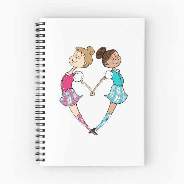 Item preview, Highland Dance Friends 4ever, Pink & Aqua designed and sold by LizCaityArt.