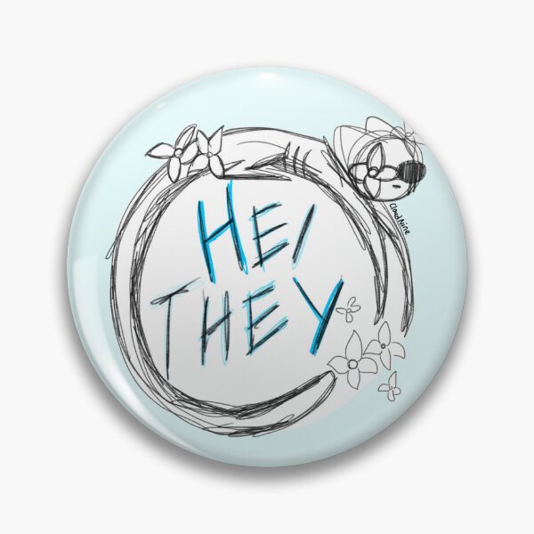 Item preview, He/They Pronoun Button designed and sold by Cloud Nine.