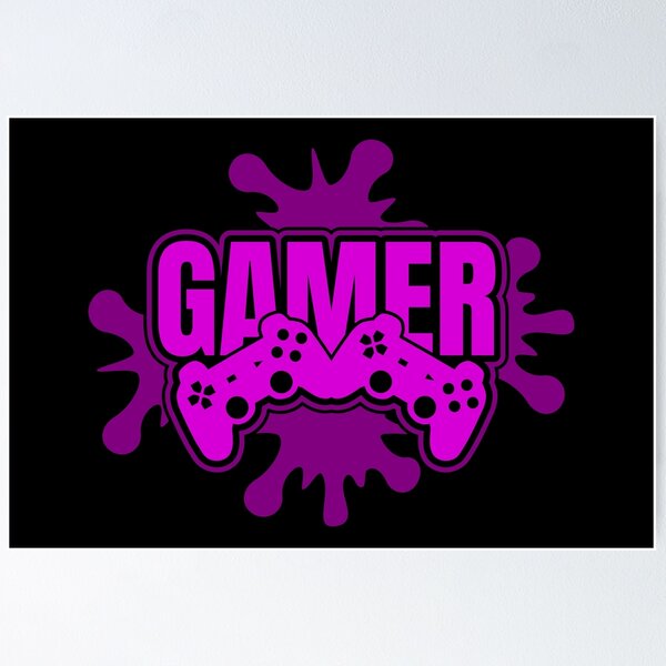 Artikelvorschau, Gamer Controller Rosa Farbspritzer entworfen und verkauft von Phrazify.