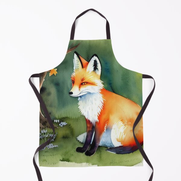Item preview, Cute Fox Watercolor Painting designed and sold by Ellen Davis.