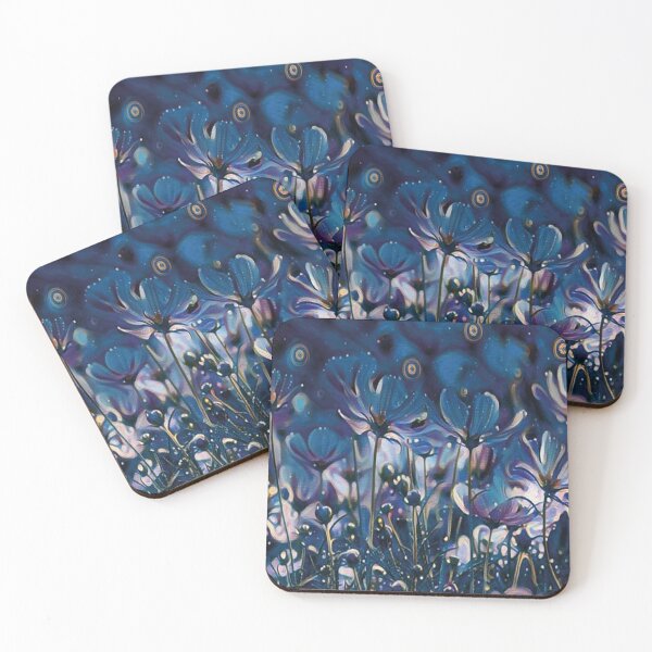 Item preview, Flores do campo nos tons de azul marinho e sombras brancas designed and sold by GirlaineSQ.