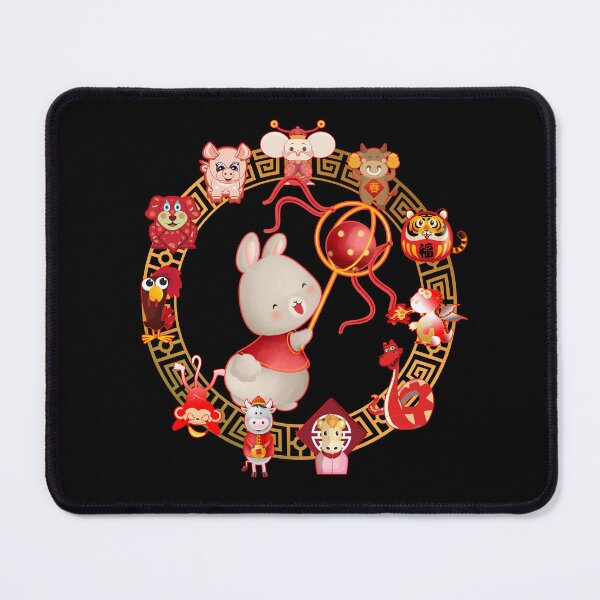 Item preview, Chinese Lunar New Year Rabbit 4 designed and sold by my-green-gecko.