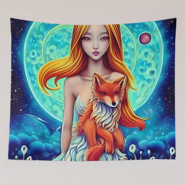 Item preview, Fire fox Godess designed and sold by BigBrainArtwork.