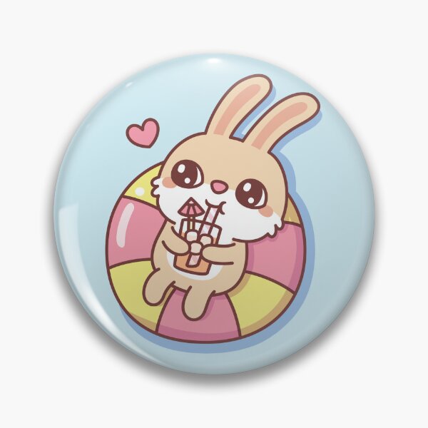 Item preview, Cute Rabbit Chilling On Pool Float Summer Vibes designed and sold by rustydoodle.