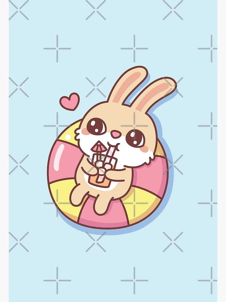 水彩壁絵watercolor“The Chilling Bunny Bunny” 水彩壁絵watercolor“The Chilling Bunny Bunny” 絵画