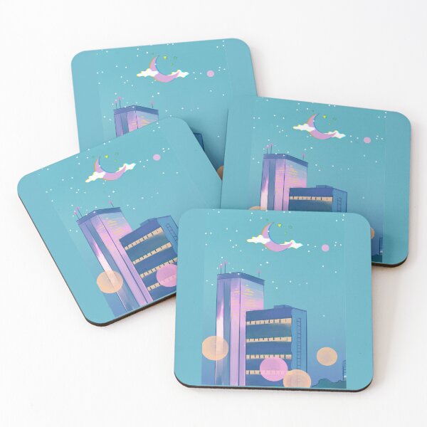 Item preview, Lofi City at Night with moon designed and sold by ReinaMer.