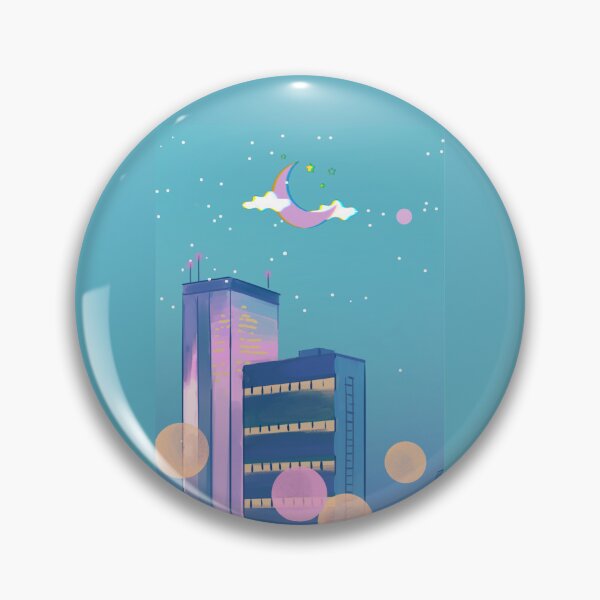 Item preview, Lofi City at Night with moon designed and sold by ReinaMer.