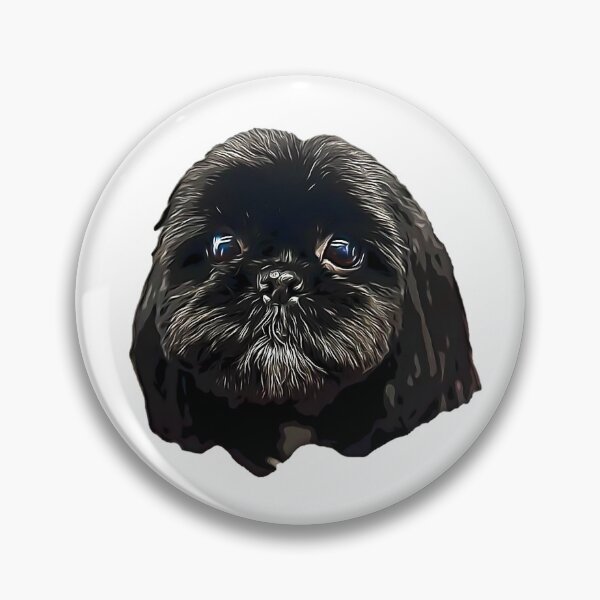 Item preview, Shih Tzu Black Puppy Dog Face  designed and sold by ElegantCat.