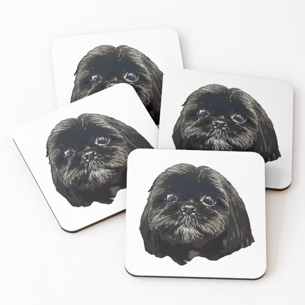 Item preview, Shih Tzu Black Puppy Dog Face  designed and sold by ElegantCat.