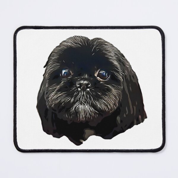 Item preview, Shih Tzu Black Puppy Dog Face  designed and sold by ElegantCat.