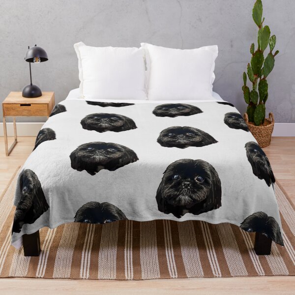 Item preview, Shih Tzu Black Puppy Dog Face  designed and sold by ElegantCat.