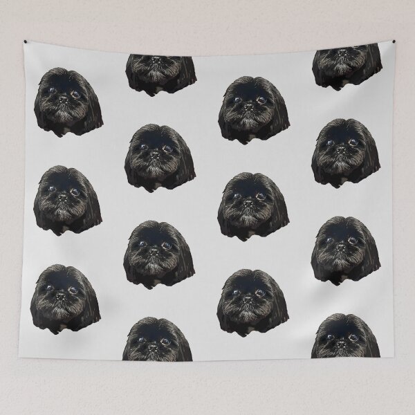 Item preview, Shih Tzu Black Puppy Dog Face  designed and sold by ElegantCat.