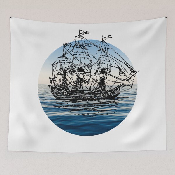 Item preview, Pirate Ship - white  designed and sold by AR-Daydreams.