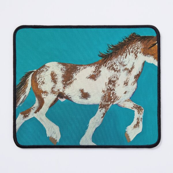 Item preview, Heavy horse on teal designed and sold by RoslynClark.