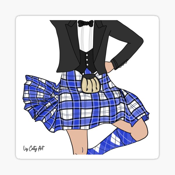 Item preview, Male Highland Dancer, Blue Kilt designed and sold by LizCaityArt.