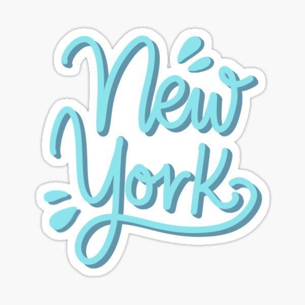 New York Hand Lettering Sticker