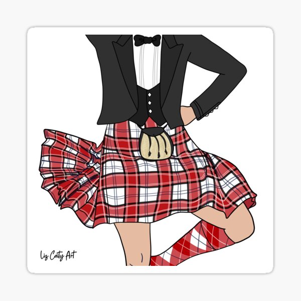Item preview, Male Highland Dancer, Red Kilt designed and sold by LizCaityArt.